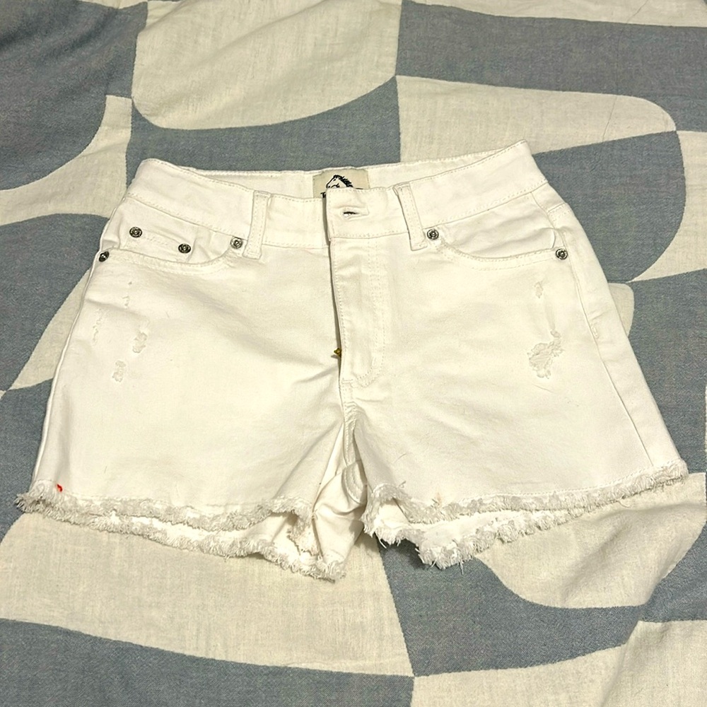 Barely worn Jordache white jean shorts, tween size 14
